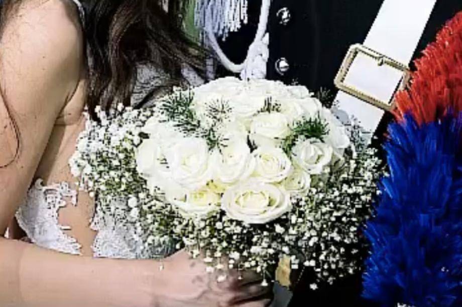 Caludia e il suo bouquet