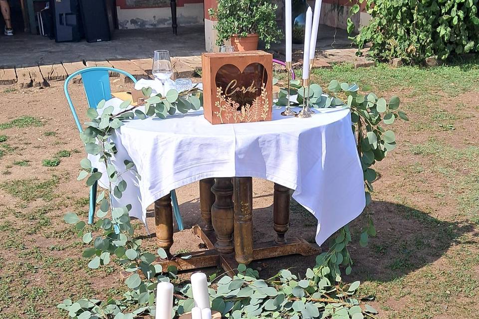 Tavolo sposi Fra e Andrea