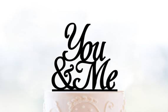 Cake topper you and me