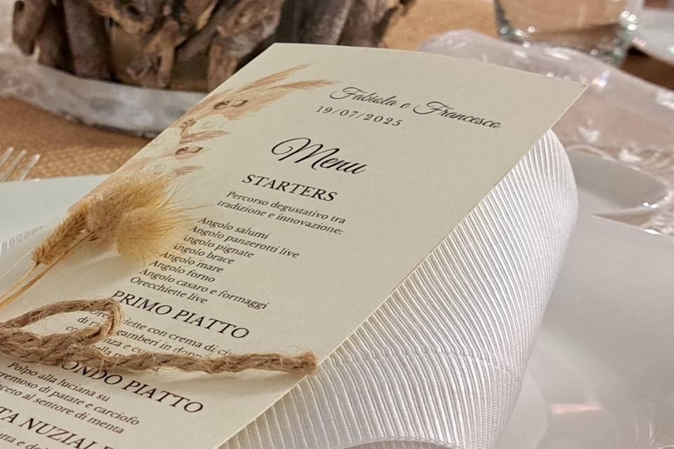 Segnaposto menu