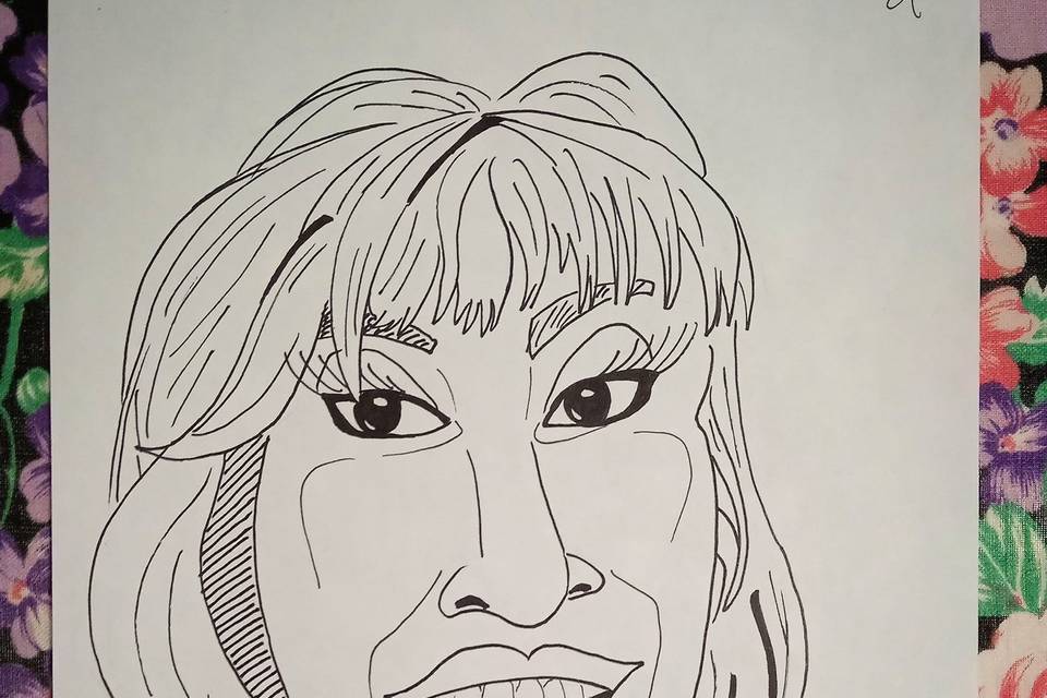 Caricatura di Milly Carlucci