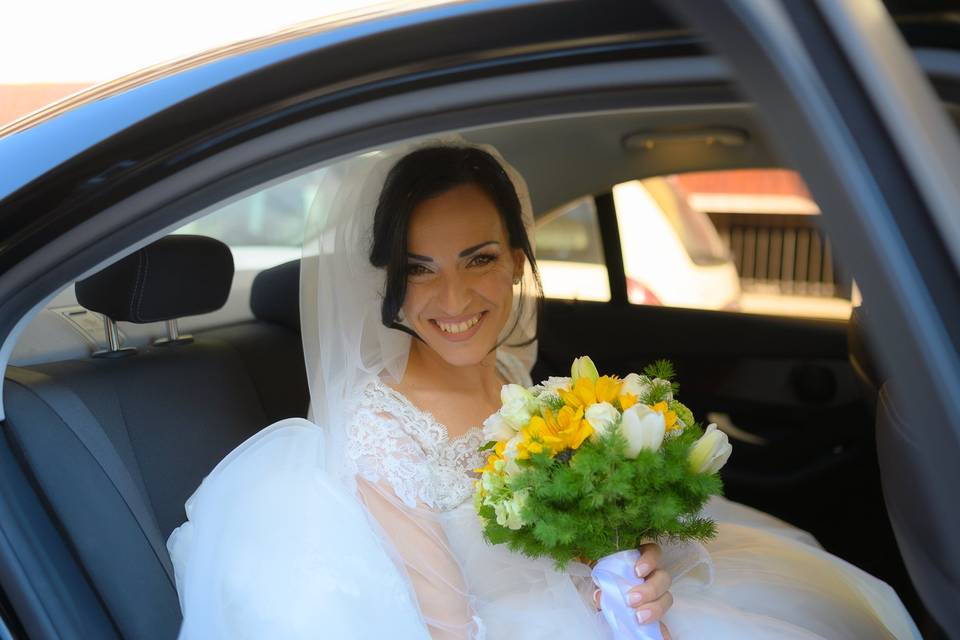 Sposa in auto