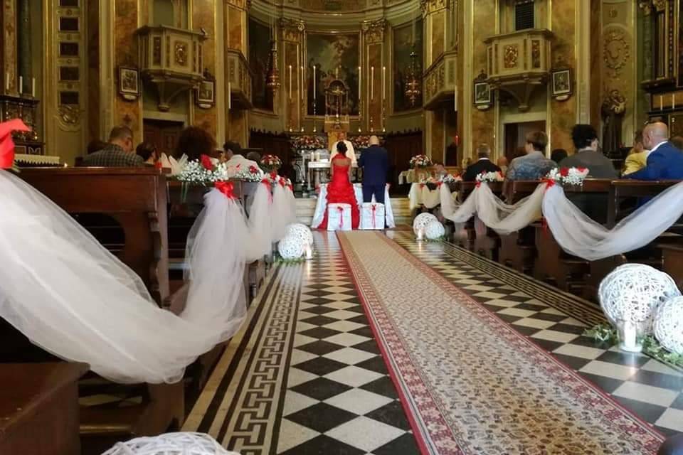 Matrimonio color rosso.