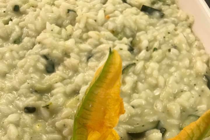 Risotto zucchine burrata