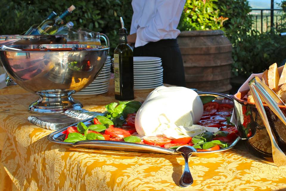 Buffet antipasti piscina