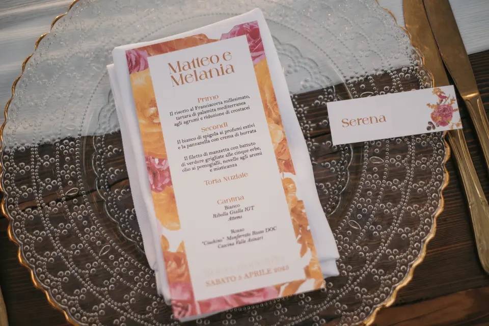 Menù con segnaposto