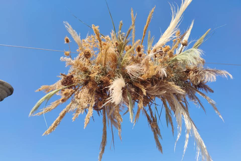 Dried flowers clouds