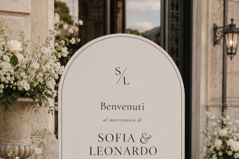 Grafica benvenuti Sofia&Leo