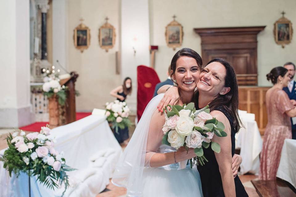 Silvia Baldan con la sposa