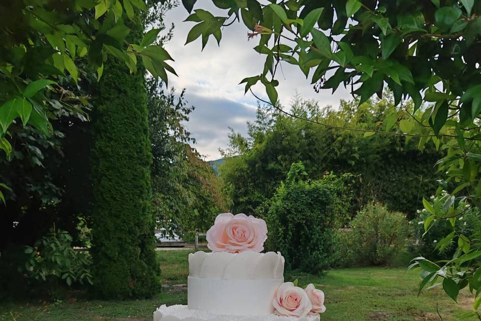 Torta Nuziale rosa