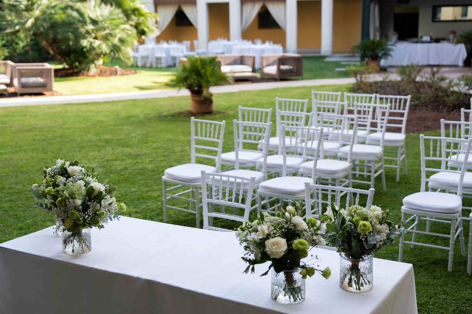 Ceremony in garden