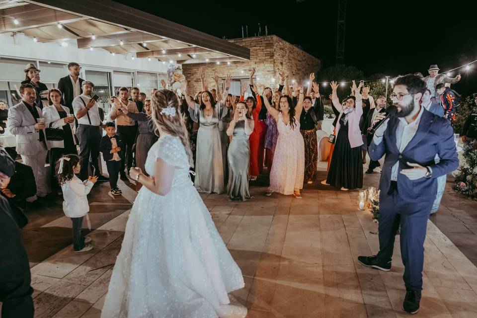 Lancio del bouquet