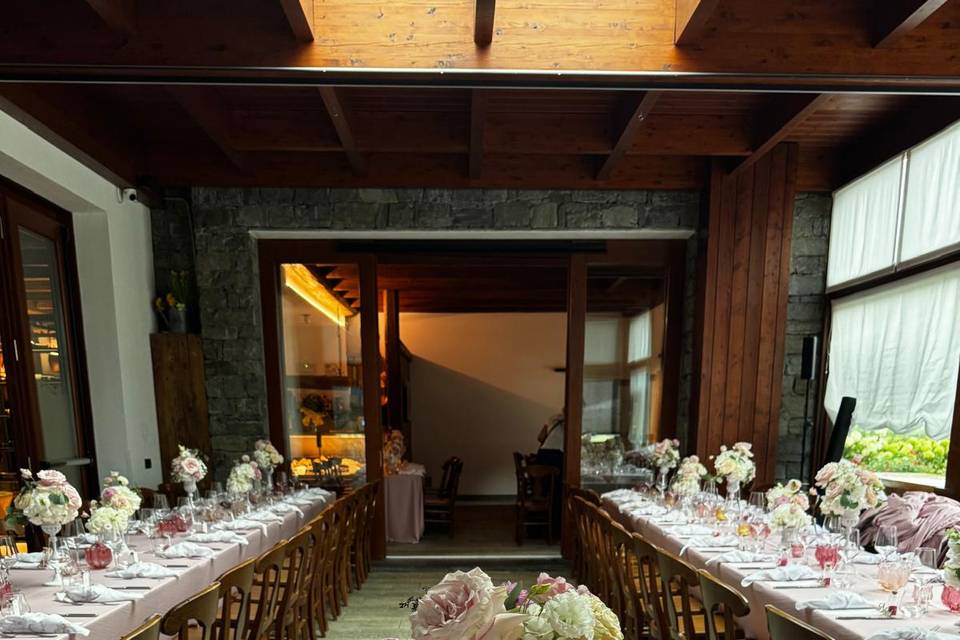 Allestimento sala veranda