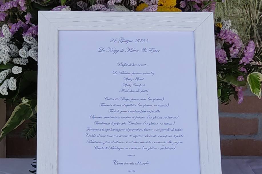 Menu buffet