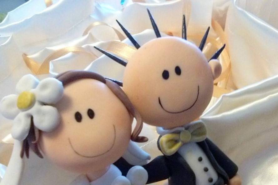 Cake topper sposini punk