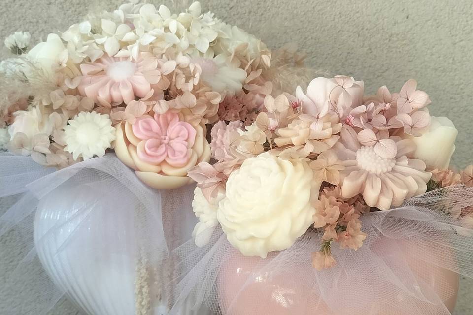 Bouquet eterno con vaso in cer