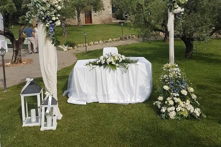 Matrimonio bordo piscina