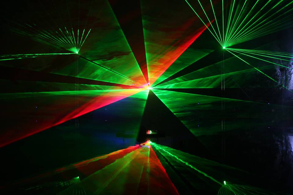 Spettacolo laser di effetti