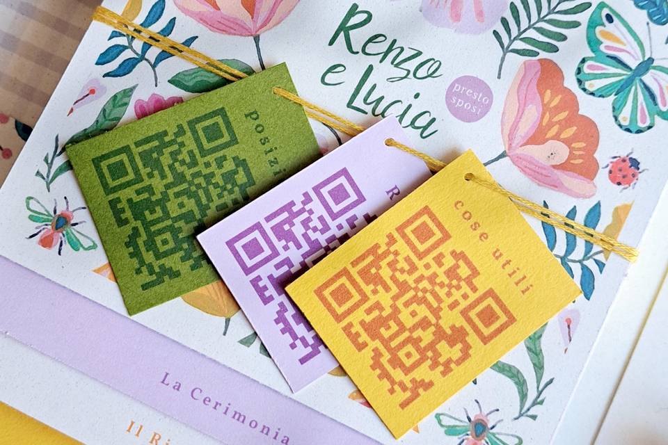 Qr code con dettagli wedding