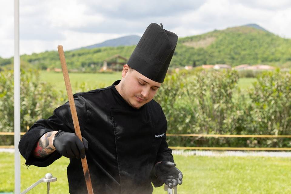 Show cooking in Tenuta