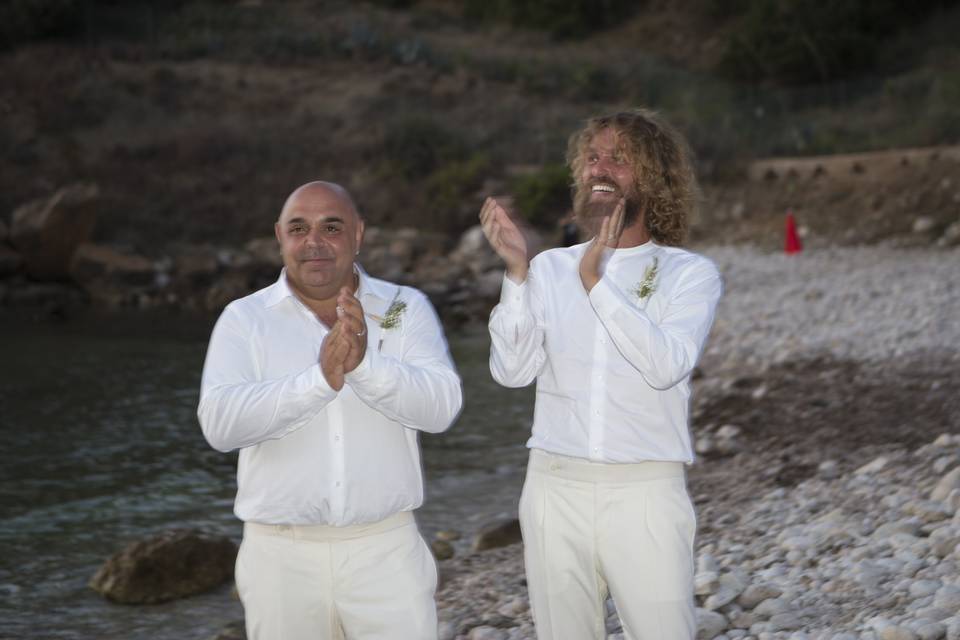 Gay wedding on the beach