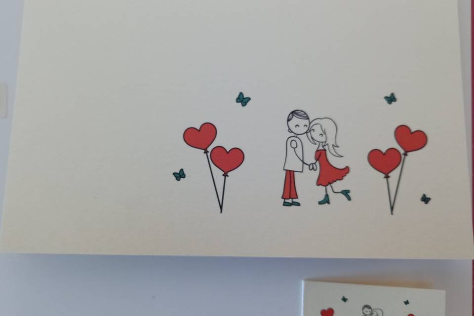 Invito e tag confetti