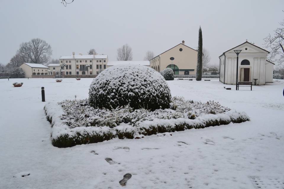 Villa Ottoboni con la neve