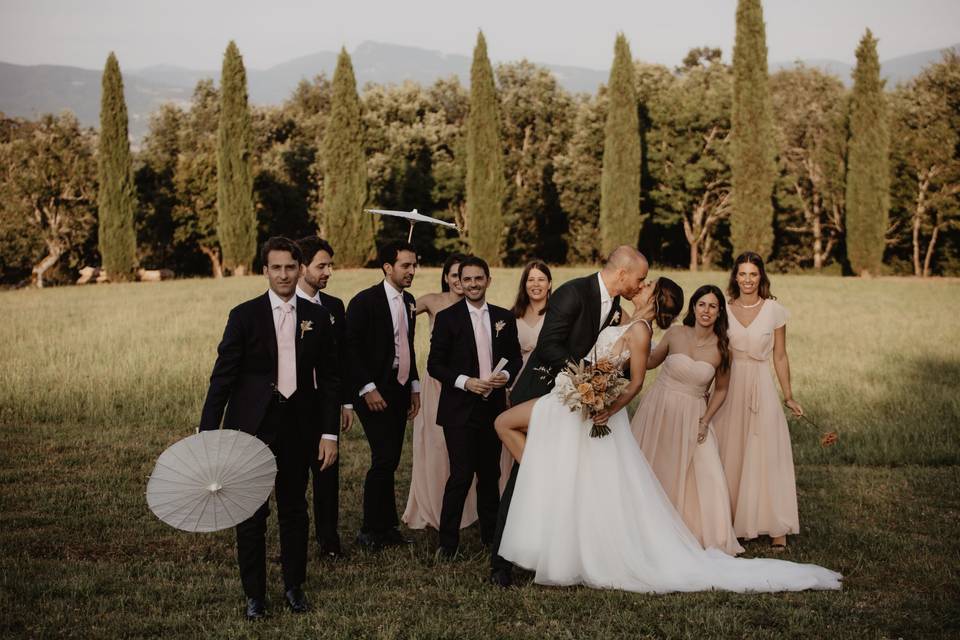 Tuscany wedding bubble