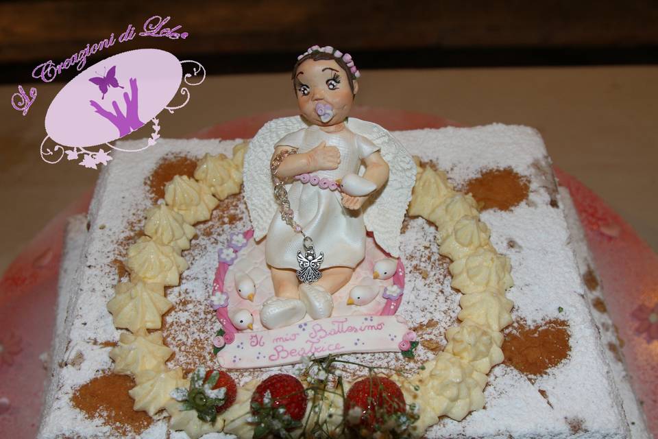 Topper cake battesimo