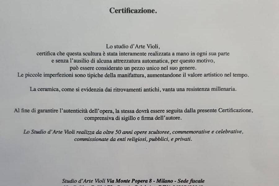 Certificato di garanzia