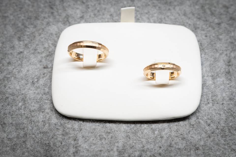 ALLIANZA IN ORO ROSA CON RETTANGOLI