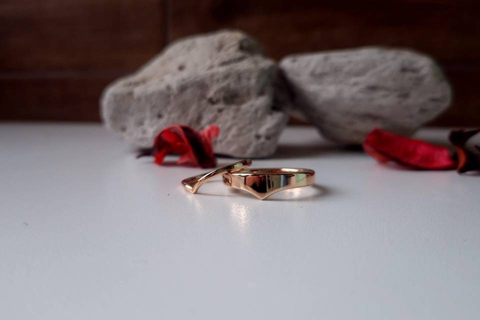 Fedi in oro rosa 18k