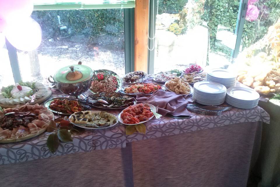 Buffet nella sala