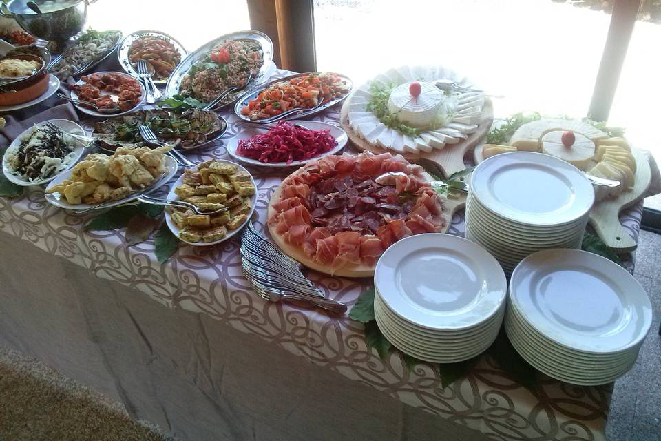 Buffet nella sala