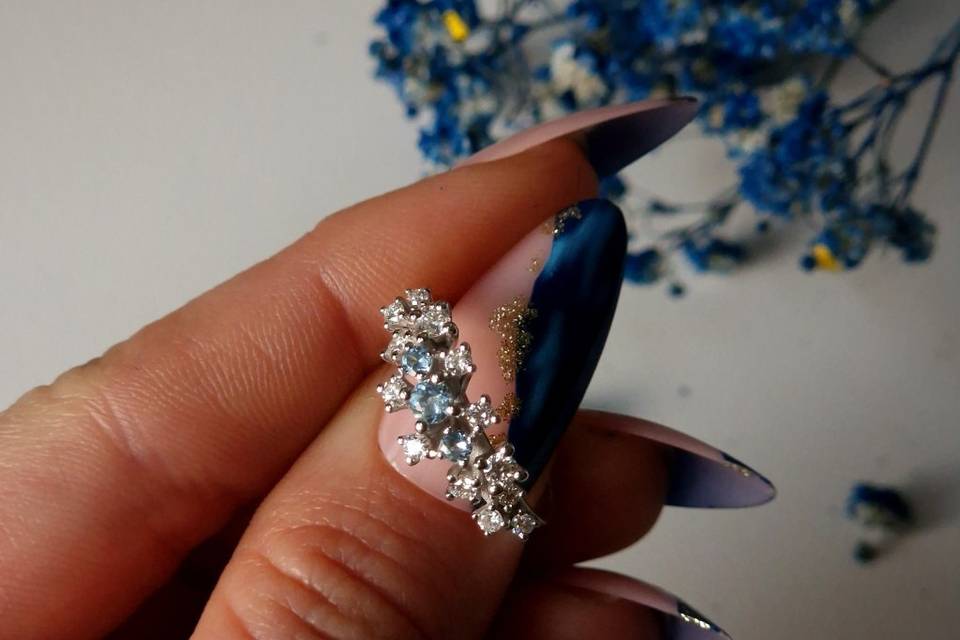 Anello in oro bianco 18k