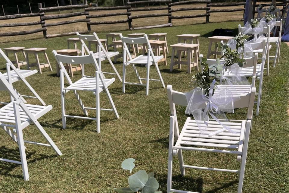 Allestimento sedie