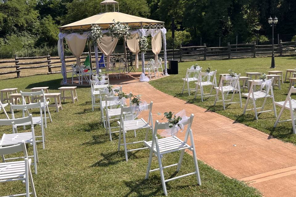 Gazebo allestimento rito civil