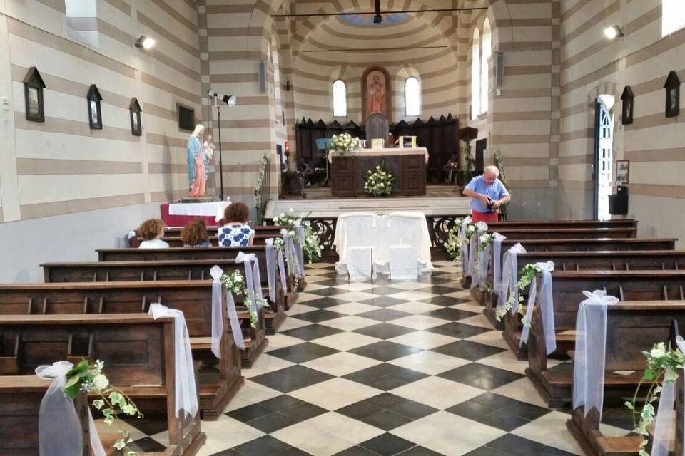 Allestimento interno chiesa