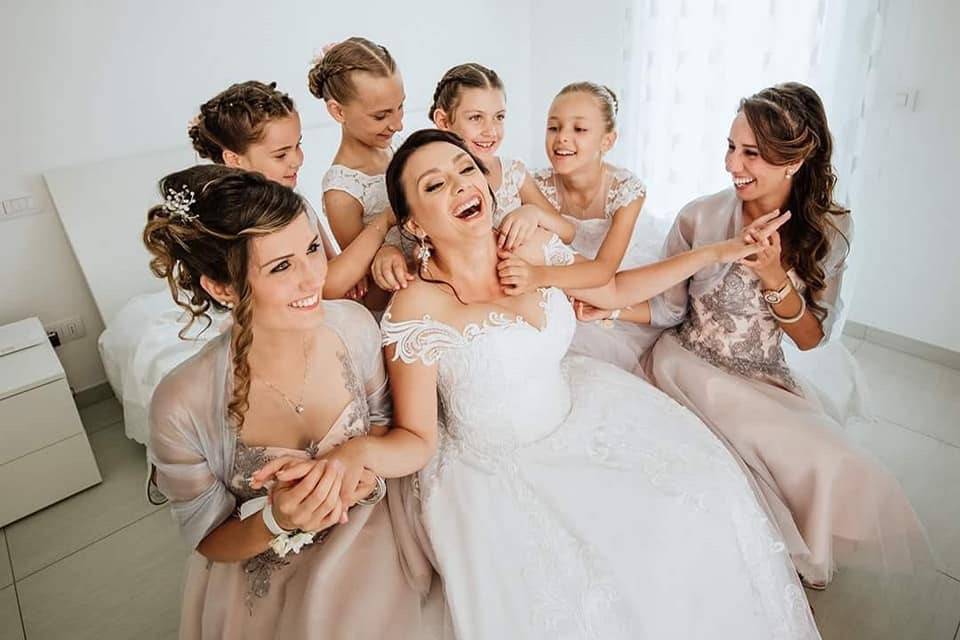 Sposa e damigelle