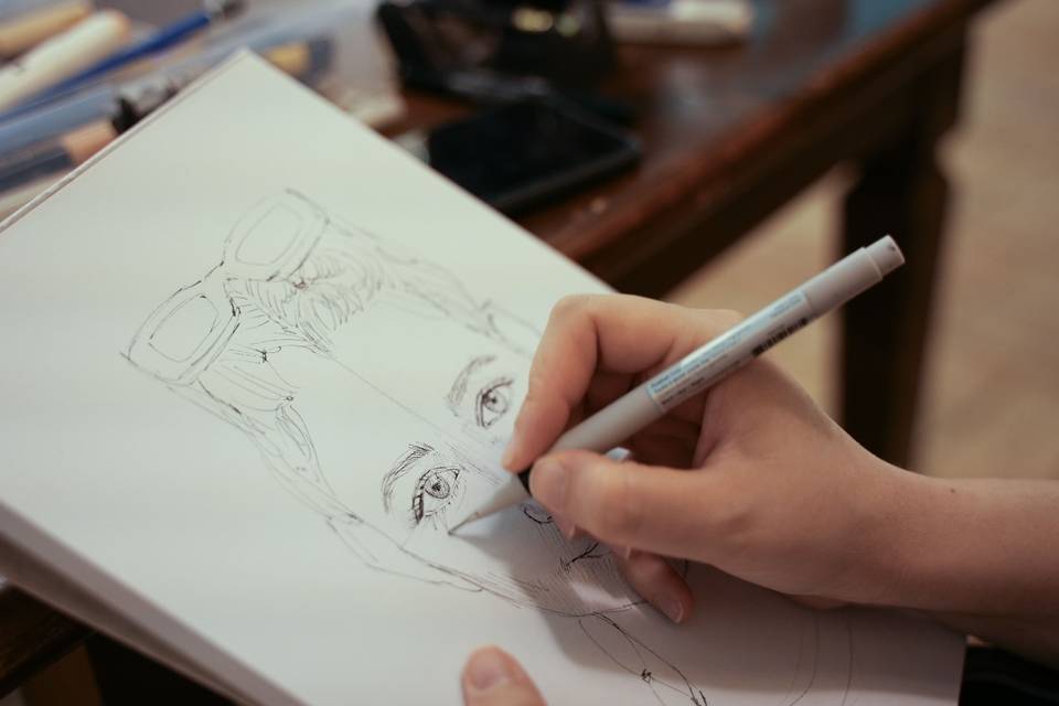 Preparazione con inchiostro