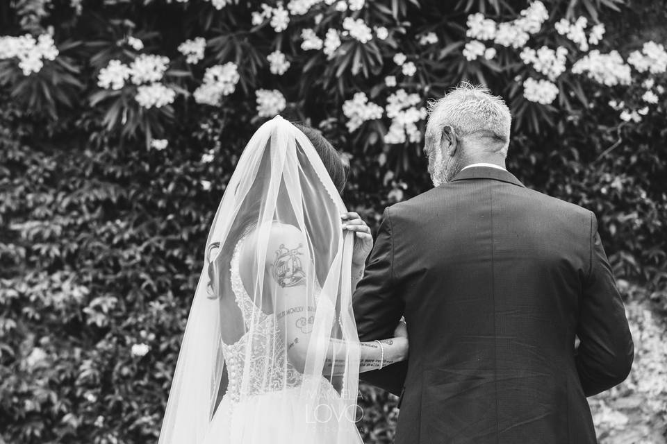 La sposa e il suo papà