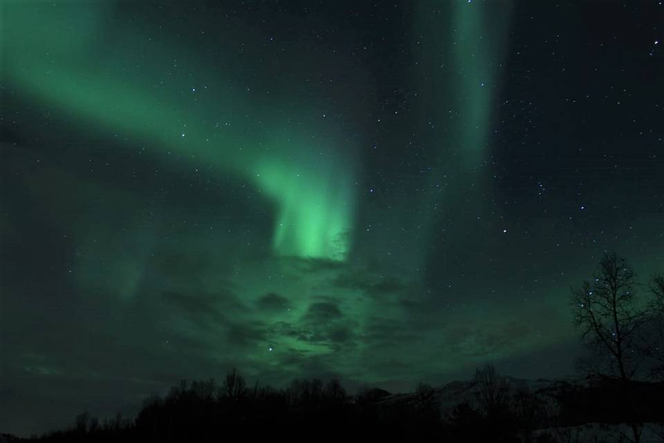 Aurora boreale tra i Fiordi