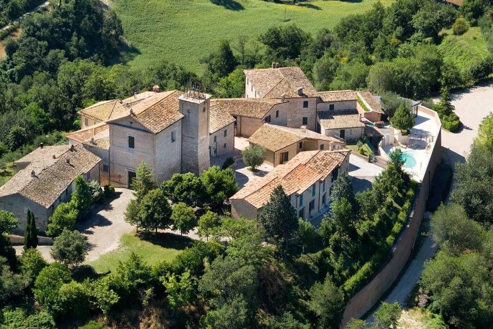 Veduta aerea della chiesa