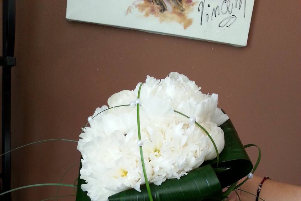 Bouquet matrimonio peonie