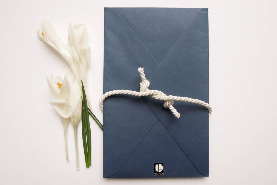 Blue wedding invitation