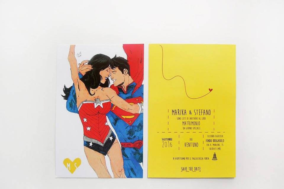 Superman wedding invitation