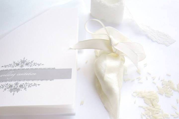 Total white wedding invitation