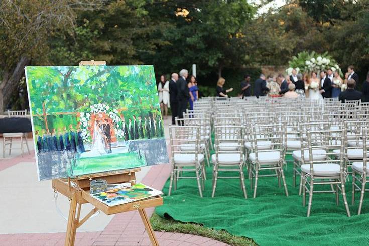 Live painting wedding