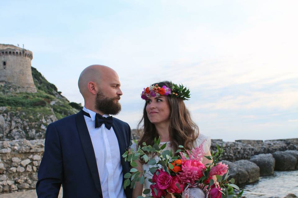 Bridal tropical bouquet