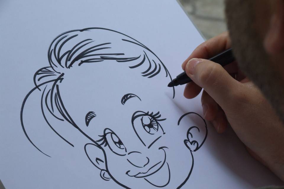 Caricatura di bambina